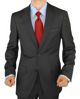Mens Two Button Blazer Modern Fit Suit S - Image1