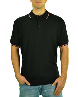 Mens DTI Pique Polo Sport Shirt Solid Sh - Image1