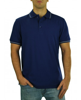 Mens DTI Pique Polo Sport Shirt Solid Sh - Image1