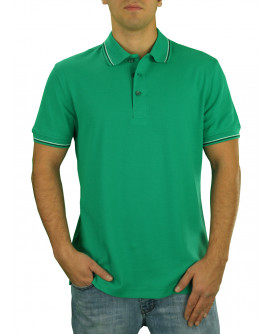 Mens DTI Pique Polo Sport Shirt Solid Sh - Image1