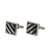 Modern Mother of Pearl & Black Onyx Cuff - Image4