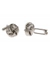 Stylish Love Knot Cufflinks Silver Plate - Image3