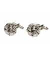 Stylish Love Knot Cufflinks Silver Plate - Image4