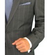 Salvatore Exte Men's 2 Button Gray Strip - Image5