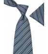 100% Woven Mens Neck Tie Pocket Square H - Image1