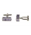 Modern Crystal Men's Cufflinks High Poli - Image3