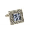 Multi Crystal High Silver Polished Mens  - Image1