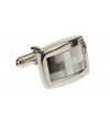 Mother of Pearl Mosaic Mens Cufflinks St - Image1