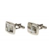 Mother of Pearl Mosaic Mens Cufflinks St - Image4