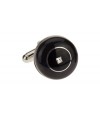 Crystal & Natural Black Onyx Mens Cuffli - Image1