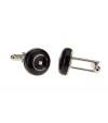 Crystal & Natural Black Onyx Mens Cuffli - Image3