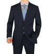 Salvatore Exte Men's Two Button Navy Sui - Image1