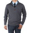 Luciano Natazzi Men's Mock Neck 1/4 Zip  - Image1