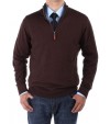 Luciano Natazzi Men's Mock Neck 1/4 Zip  - Image1
