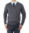 Luciano Natazzi Men's V-Neck Cotton Swea - Image1