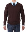 Luciano Natazzi Men's V-Neck Cotton Swea - Image1