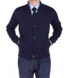 Luciano Natazzi Mens Cotton Mock Neck Ri - Image1