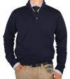 Luciano Natazzi Classic Fit Button Mock  - Image1