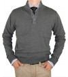 Luciano Natazzi Classic Fit Button Mock  - Image1