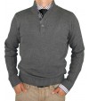 Luciano Natazzi Classic Fit Mens Mock Ne - Image1