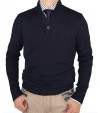 Luciano Natazzi Classic Fit Mens Mock Ne - Image1