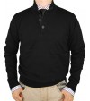 Luciano Natazzi Mens Button Mock Neck Sw - Image1
