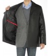 Mens Lambskin Leather Top Coat 3 Button  - Image4