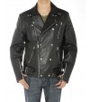 Mens Lambskin Leather Designer Moto Bike - Image1