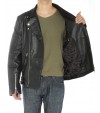 Mens Lambskin Leather Designer Moto Bike - Image6