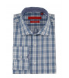 Mens GV Executive Check Dress Shirt Cott - Image1