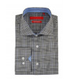 Mens GV Executive Check Dress Shirt Cott - Image1