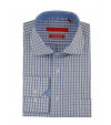 Mens GV Executive Check Dress Shirt Cott - Image1
