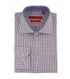 Mens GV Executive Check Dress Shirt Cott - Image1
