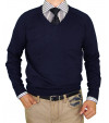 Mens LN V-Neck Cotton Sweater Cashmere T - Image1