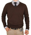 Mens LN V-Neck Cotton Sweater Cashmere T - Image1