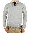Mens LN V-Neck Cotton Sweater Cashmere T - Image1