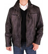 Mens Leather Double Collar Jacket Lucian - Image1