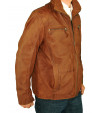 Mens Leather Double Collar Jacket Lucian - Image3