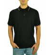 Mens DTI Pique Polo Sport Shirt Solid Sh - Image1