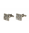 Mens Timeless Convex White Cufflinks Sta - Image4
